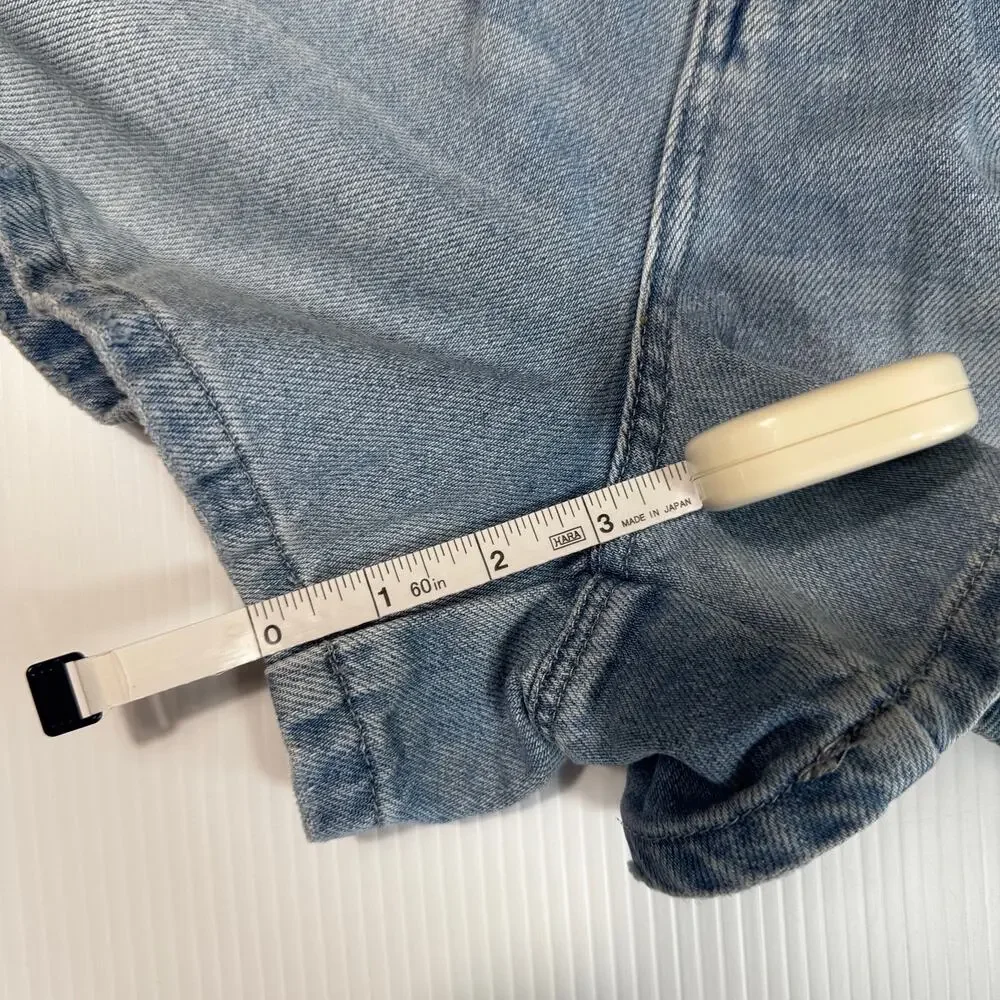 American Eagle Paperbag Waist Denim Shorts Women's 10 Coastal Grandmother Summer - Picture 7 of 11